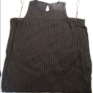 Black midi ribbed dress